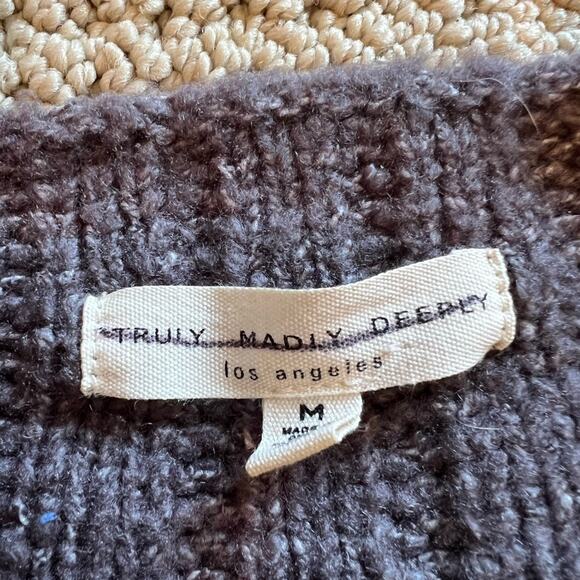 Urban Outfitters Truly Madly Deeply Grey Cardigan Sweater, Size Medium Oversized - Picture 3 of 6